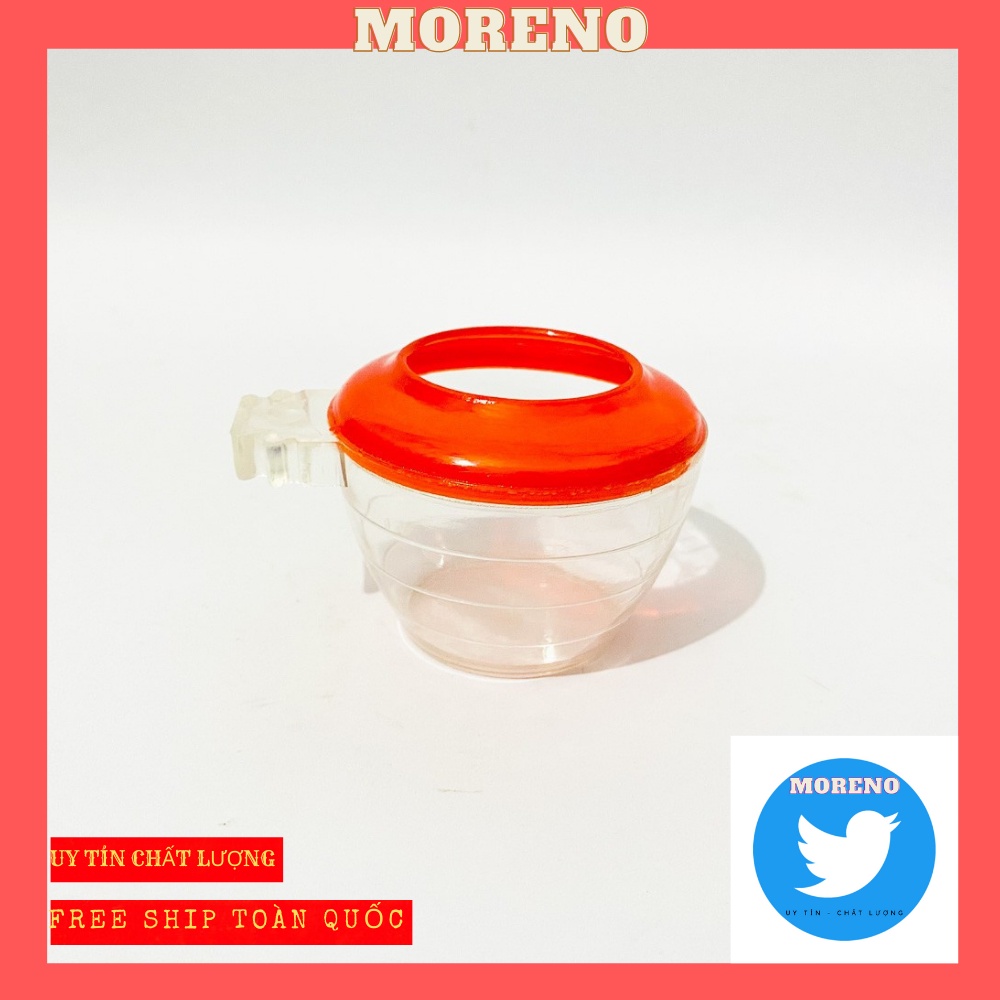 Cóng ăn đỏ MORENO cho chim chất liệu nhựa mica giá rẻ siêu đẹp (1 chiếc)