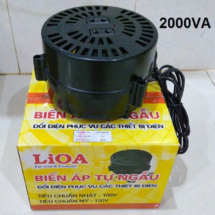 Biến áp đổi nguồn lioa 2000va. đổi điện 220v sang 100v, dn020