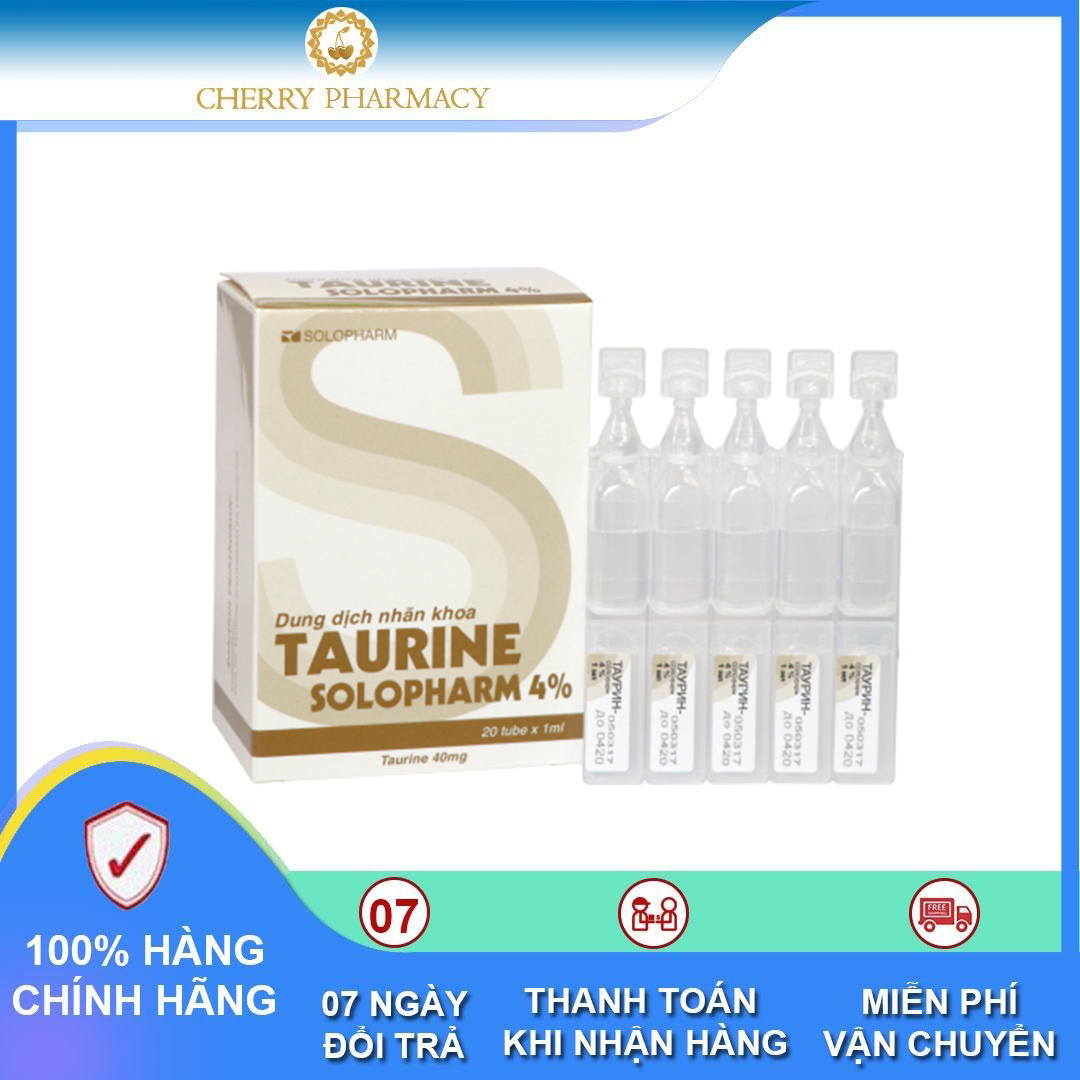Cherry pharmacy: dung dịch nhỏ mắt taurine solopharm 4% hộp 20 ống