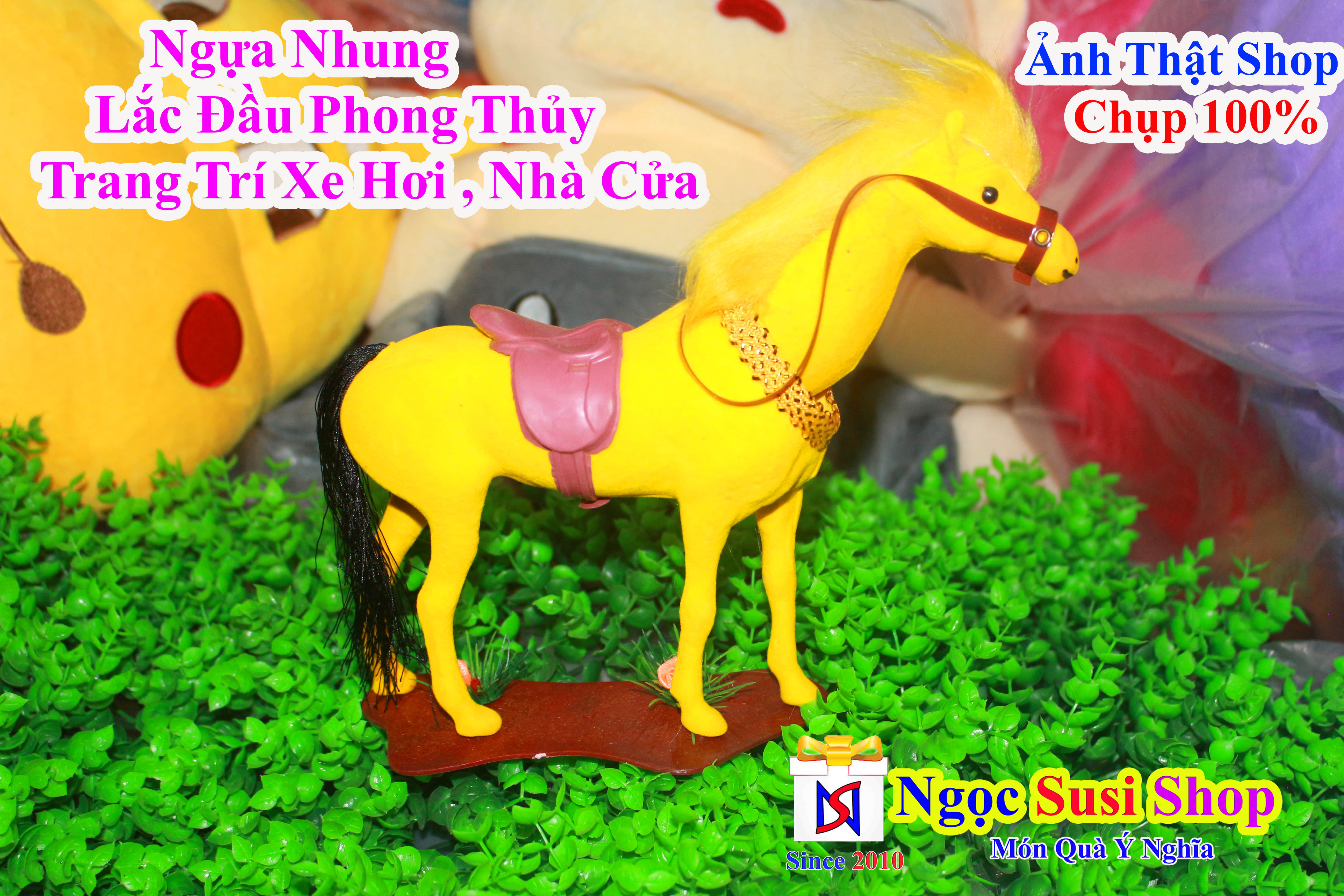 NGỰA LẮC ĐẦU ĐỂ TRANG TRÍ TAPLO XE HƠI Ô TÔ LOẠI LỚN 25cm - NGỰA LẮC LƯ KHI XE CHẠY  [GIAO NGẪU NHIÊN MÀU]