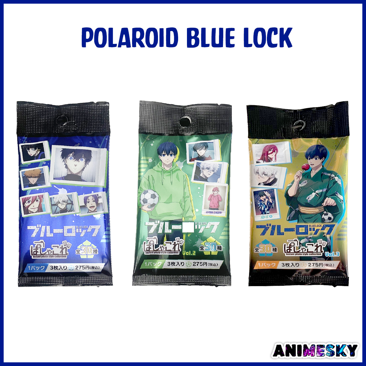 Pack thẻ nhân phẩm Blue Lock pola chính hãng - Blue Lock card dạng Polaroid