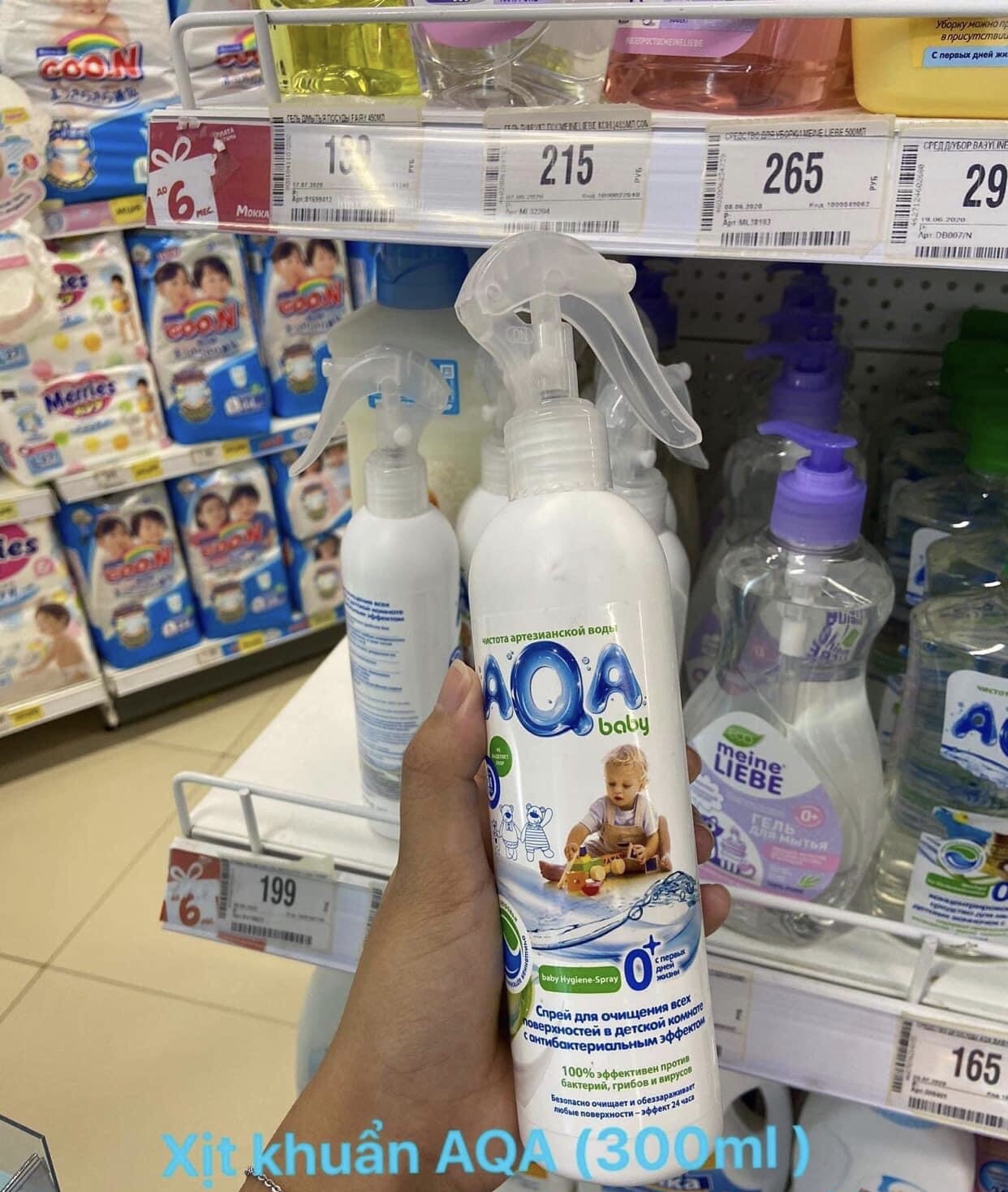 Xịt diệt khuẩn sát trùng organic aqa baby 300ml