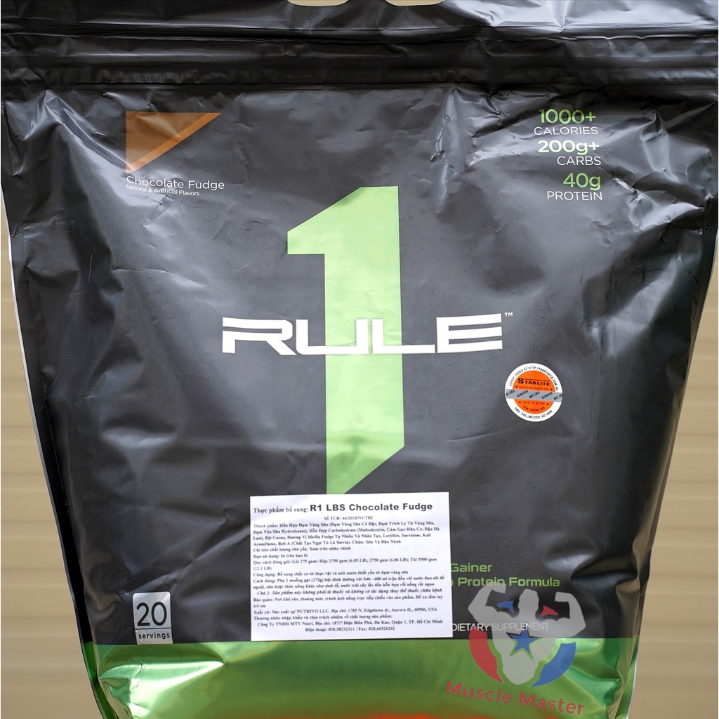 Thực phẩm bổ sung dinh dưỡng rule 1 mass lbs 5.4kg 12lbs