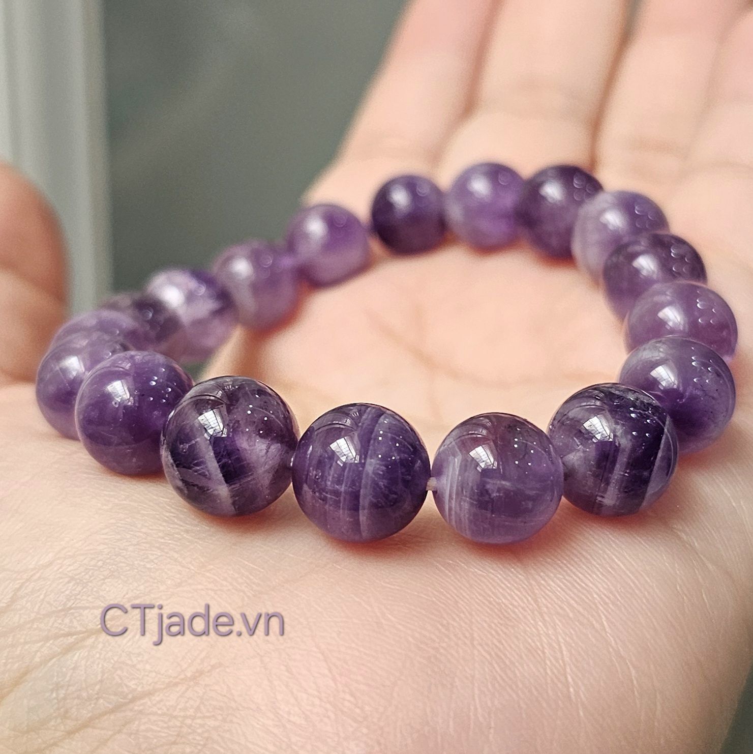Ctjadesale 21010220 Trang sức đá năng lượng vòng tay đá Thạch Anh Tím thiên nhiên - Amethyst CTjade.vn