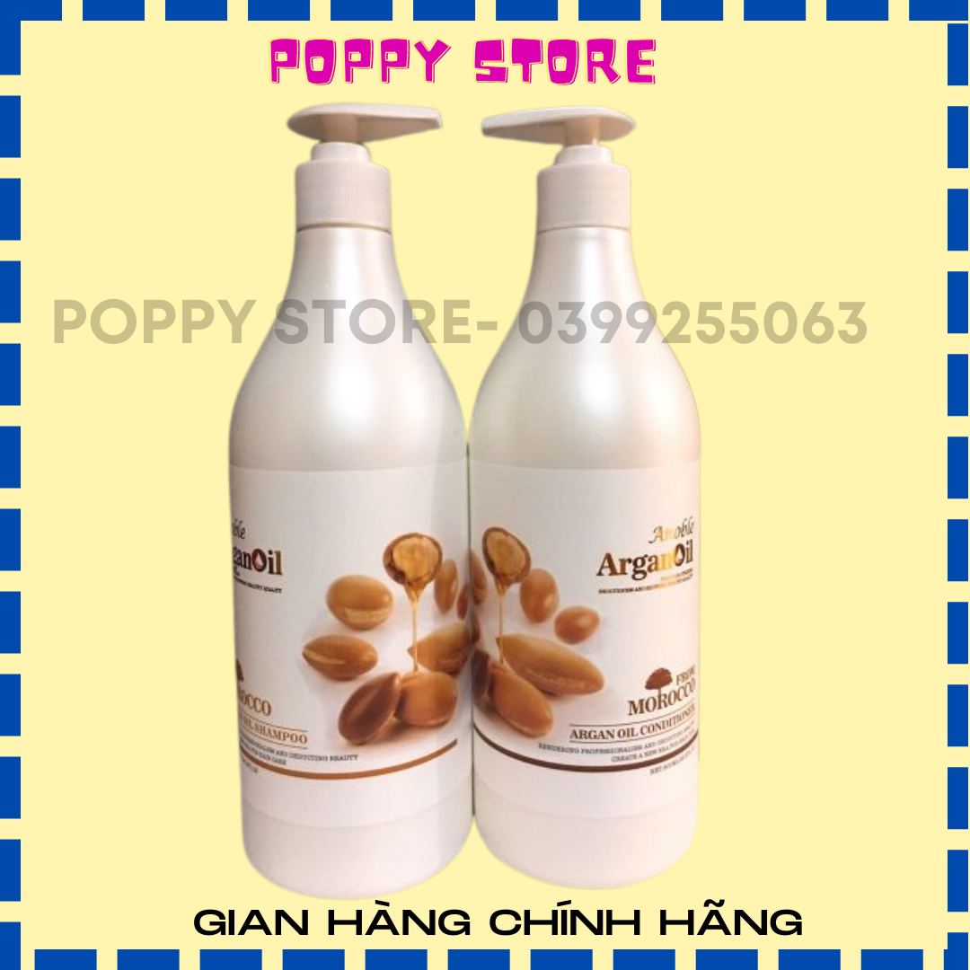 Cặp dầu gội xả anoble argan oil 800mlx2