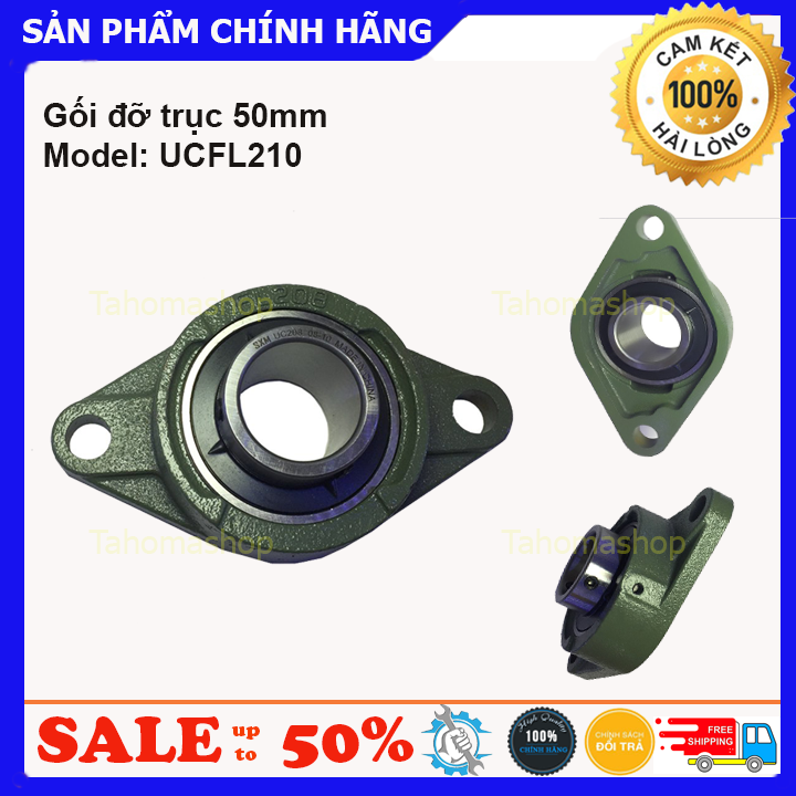 Gối đỡ vòng bi trục 50mm dạng hột xoài ucfl210