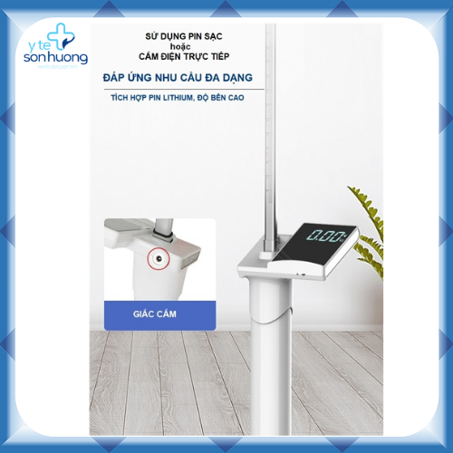 Cân điện tử có thước đo chiều cao byhd01bt