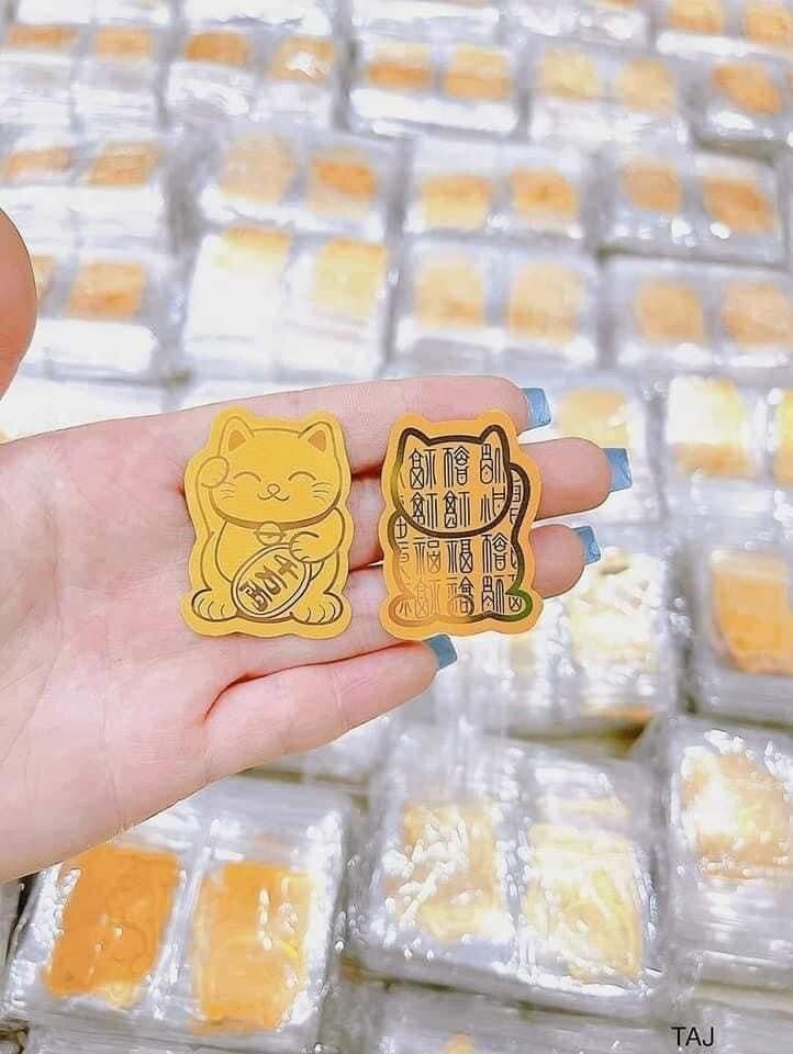 Miếng dán mèo thần tài cho điện thoại