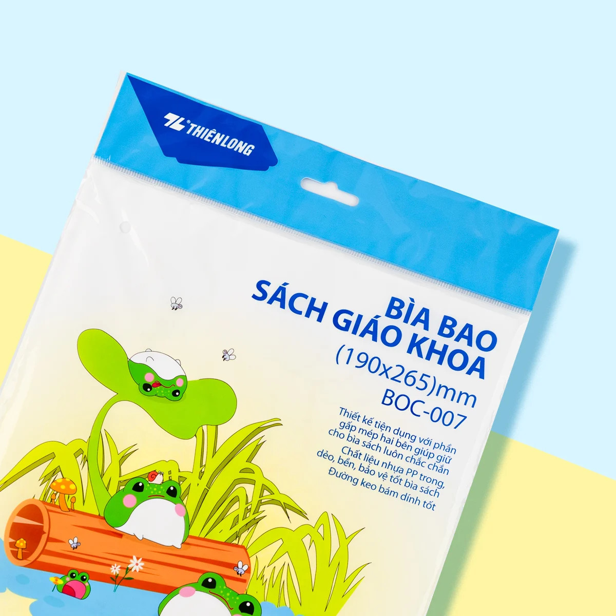 Túi 10 bìa bao sách giáo khoa thiên long boc-007