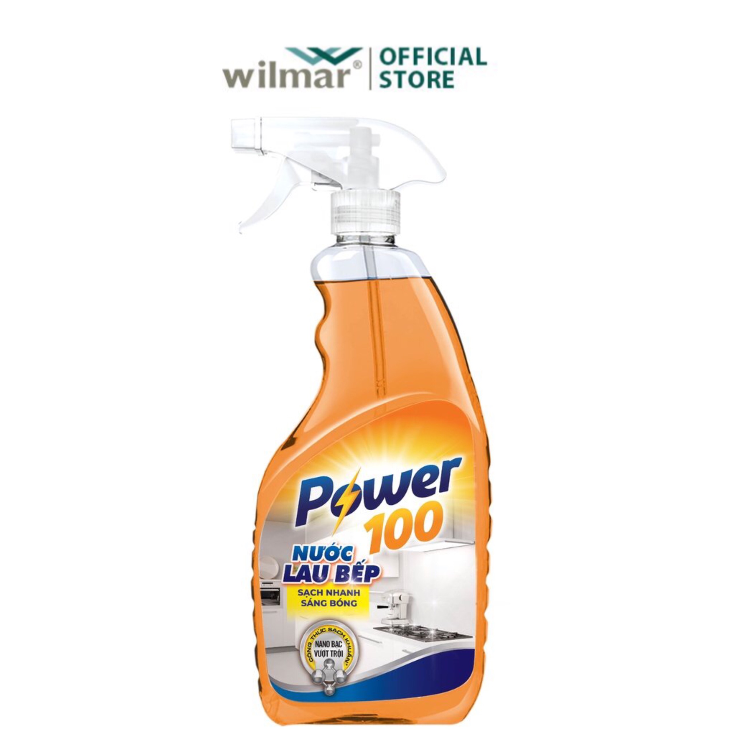 Nước lau bếp power100 hương cam 580ml