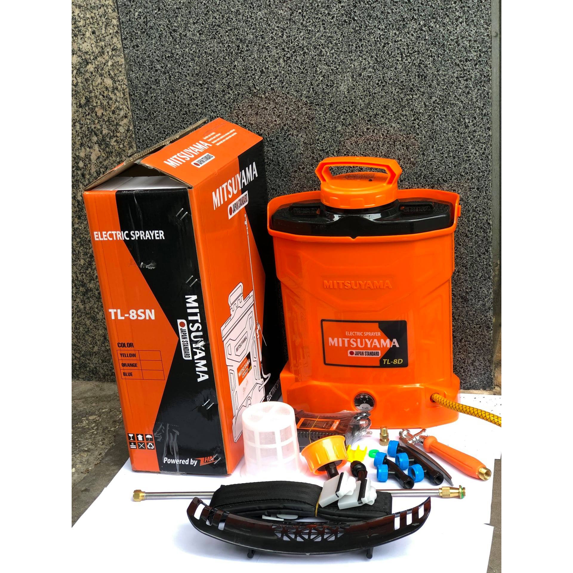 BÌNH PHUN, BÌNH XỊT ĐIỆN MITSUYAMA TL-8D 8 LÍT SẢN XUẤT THEO CÔNG NGHỆ NHẬT BẢN CHÍNH HÃNG