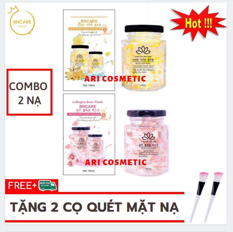 Combo 2 mặt nạ yến tươi saffron + hoa hồng hàn quốc