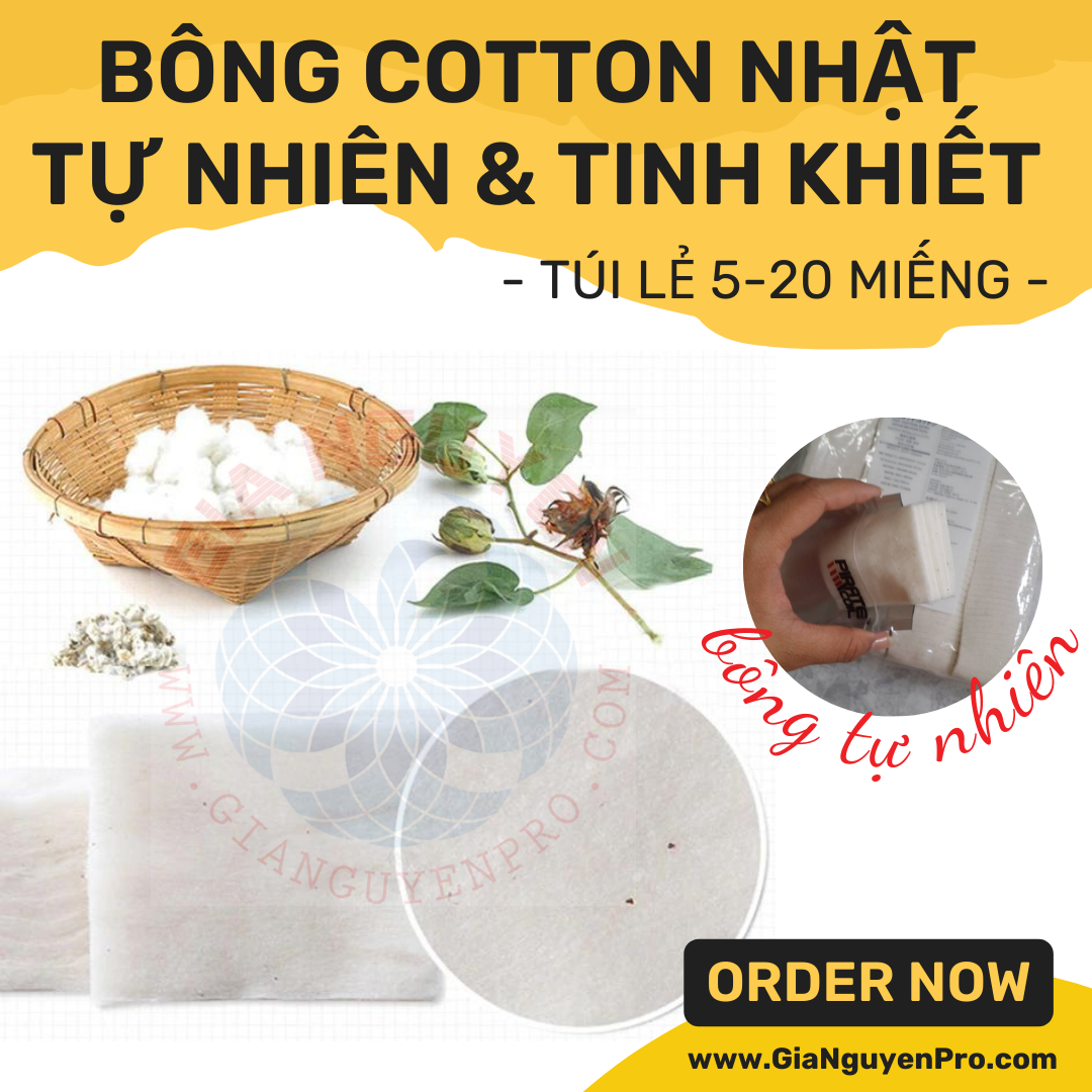Set Bông Cotton Nhật Tinh Khiết