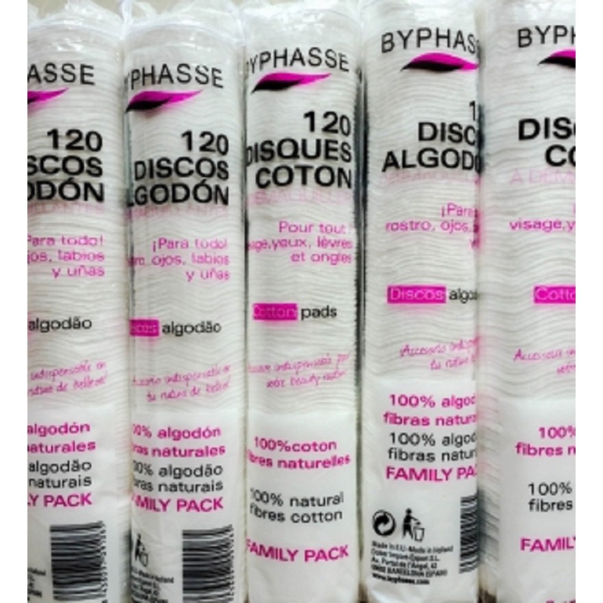 Bông Tẩy Trang Byphasse 120 Miếng Cotton Pads