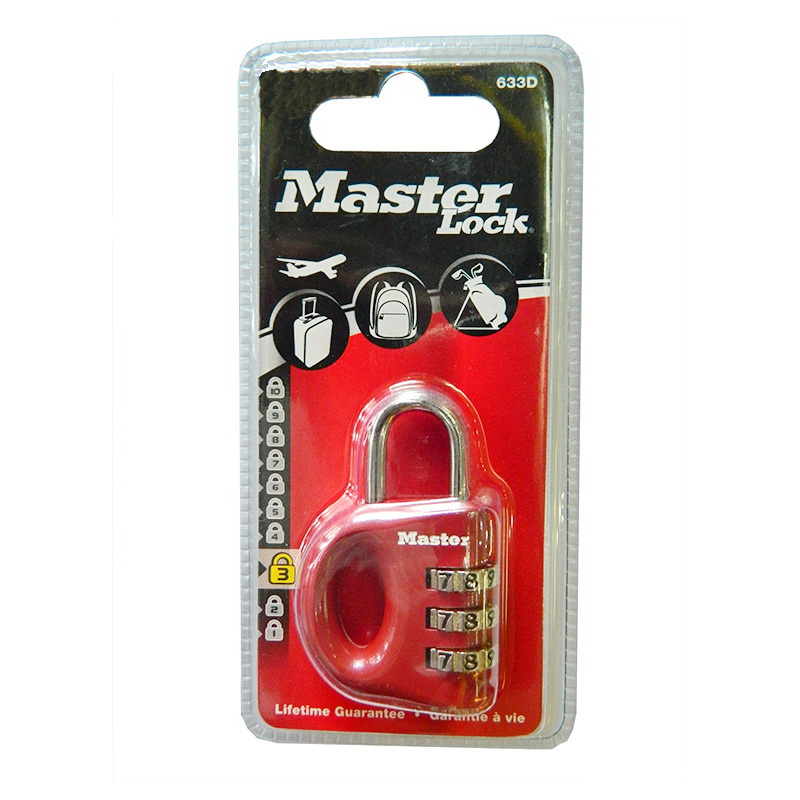 Ổ khóa 3 số vali master lock 633 eurd thân kẽm rộng 32mm khóa hành lý - msoft