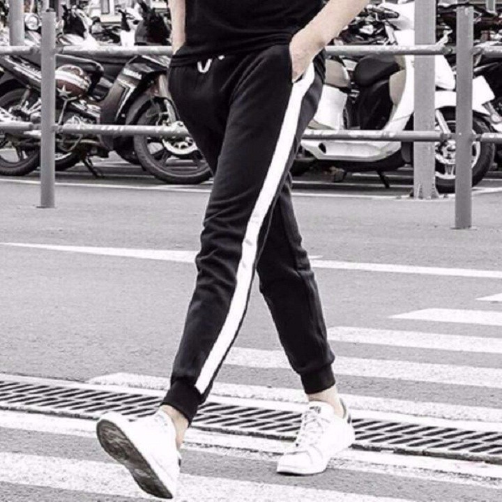 QUẦN THỂ THAO NAM NỮ QUẦN TẬP GYM QUẦN JOGER CÓ PHỐI SỌC CÁ TÍNH - QUANSOC