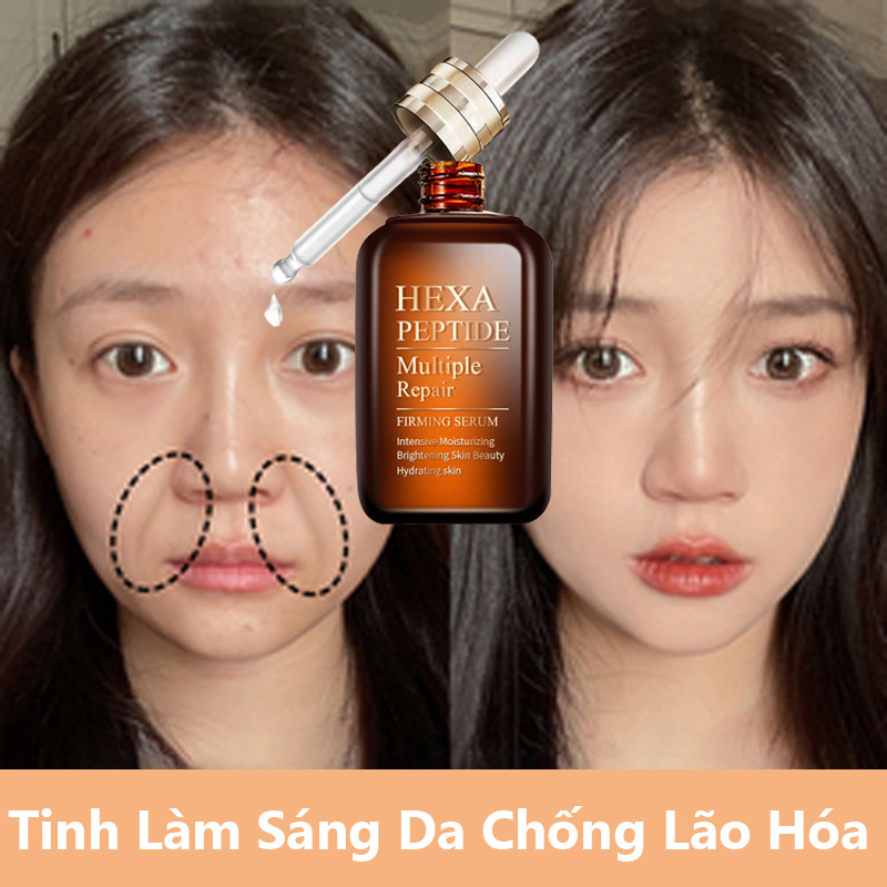 Serum trắng da mặt dưỡng chống lão hóa,tinh chất dưỡng ẩm,Serum Dưỡng Trắng Da Giảm Thâm Nâng Tone Vitamin C,làm chậm quá trình lão hóa da, bổ sung độ ẩm sâu