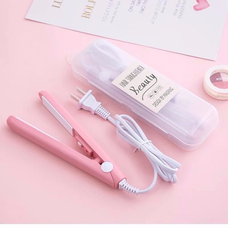 Máy uốn tóc, duỗi tóc, kẹp thẳng, ép tóc, uốn cúp xoăn lọn đa năng mini dễ thương dành cho các bạn nữ