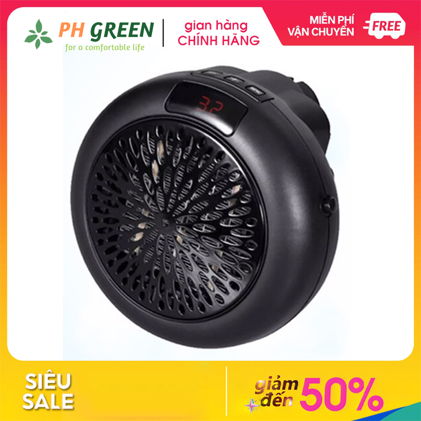 Máy Sưởi Mini 900w Có Điều Khiển Từ Xa, Làm Ấm Nhanh, Độ Phủ 30m2, Tự Động Ngắt Nhiệt Khi Sử Dụng