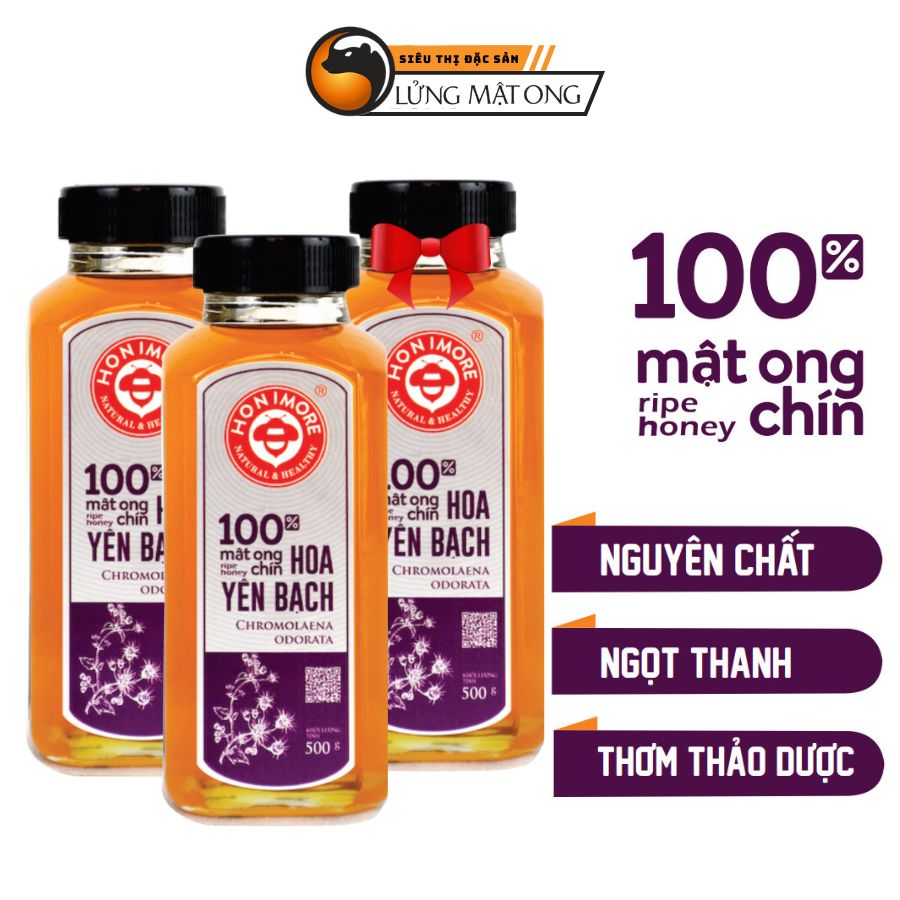 2 chai Mật ong rừng, mật ong nguyên chất Hoa Yên Bạch: Mật ong Tây Bắc - TẶNG 1 chai cùng size