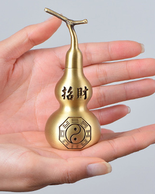 Vật phẩm hồ lô bát quái bằng đồng cắt tút phong thuỷ Hồng Thắng