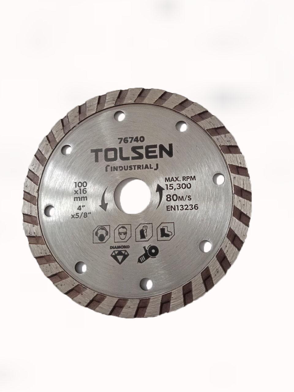 Đĩa cắt gạch kim cương tolsen 76740- 100x16mm