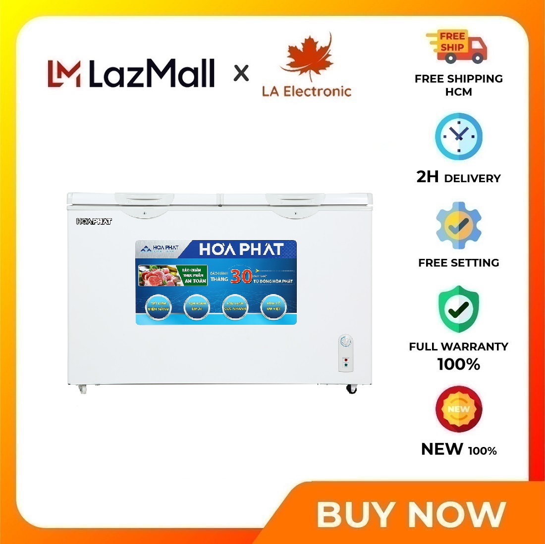 Hoa Phat Funiki freezer 352 liters HCF 666S1D2 - Free shipping to HCM - 30-month warranty - Strong safety lock Tempered glass door