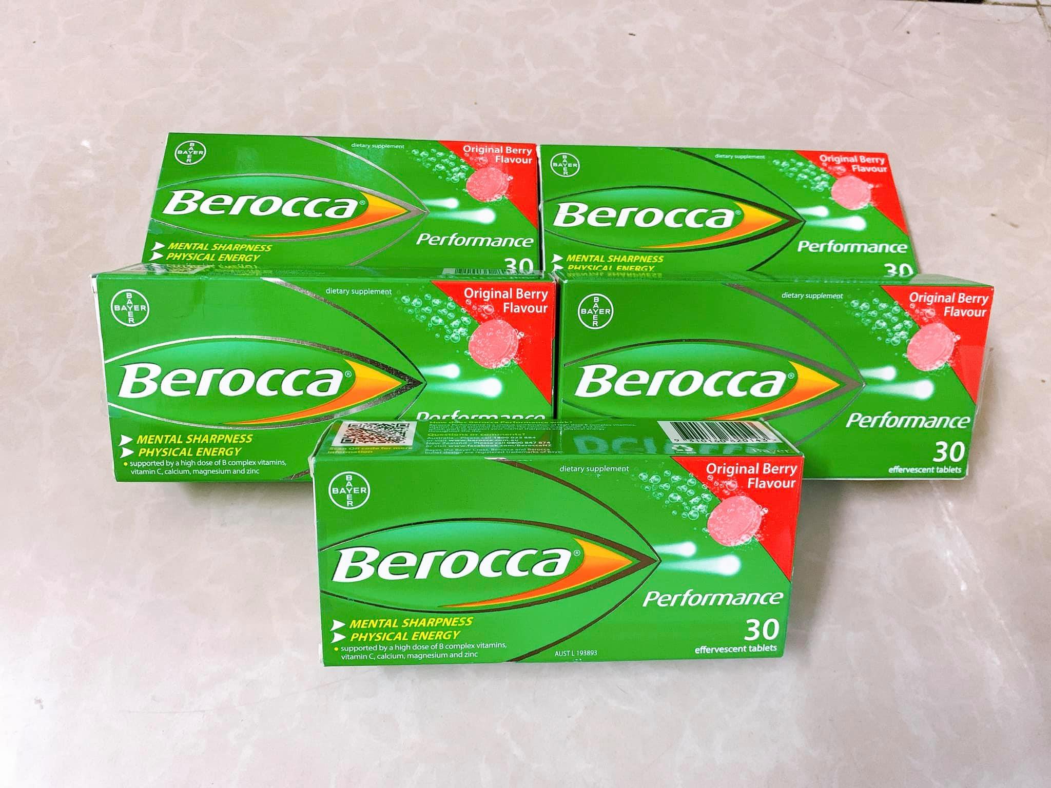 Berroca viên sủi Vitamin  từ Úc vị cherry