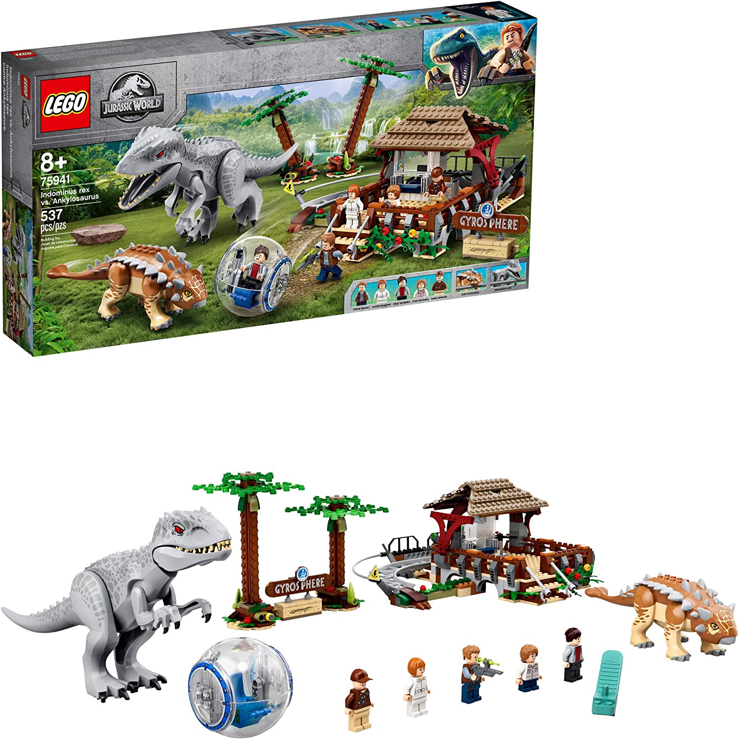 LEGO Jurassic World Indominus rex vs. Ankylosaurus 75941 đồ chơi khối xây dựng khủng long dành cho trẻ em với búp bê hình Jurassic World, mang lại những giờ phút vui vẻ sáng tạo