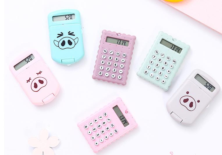 Máy tính siêu mini bỏ túi cầm tay nhẹ nhàng dễ thương kèm hình thật