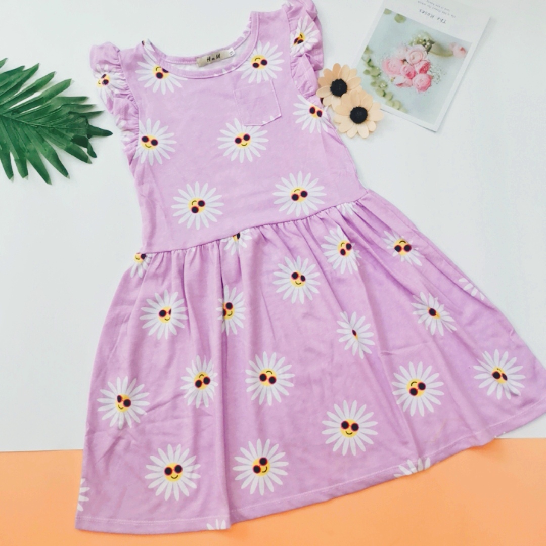 Váy bé gái size đại 22- 48kg thun cotton co giãn ( hình chụp thật video thật) - 6