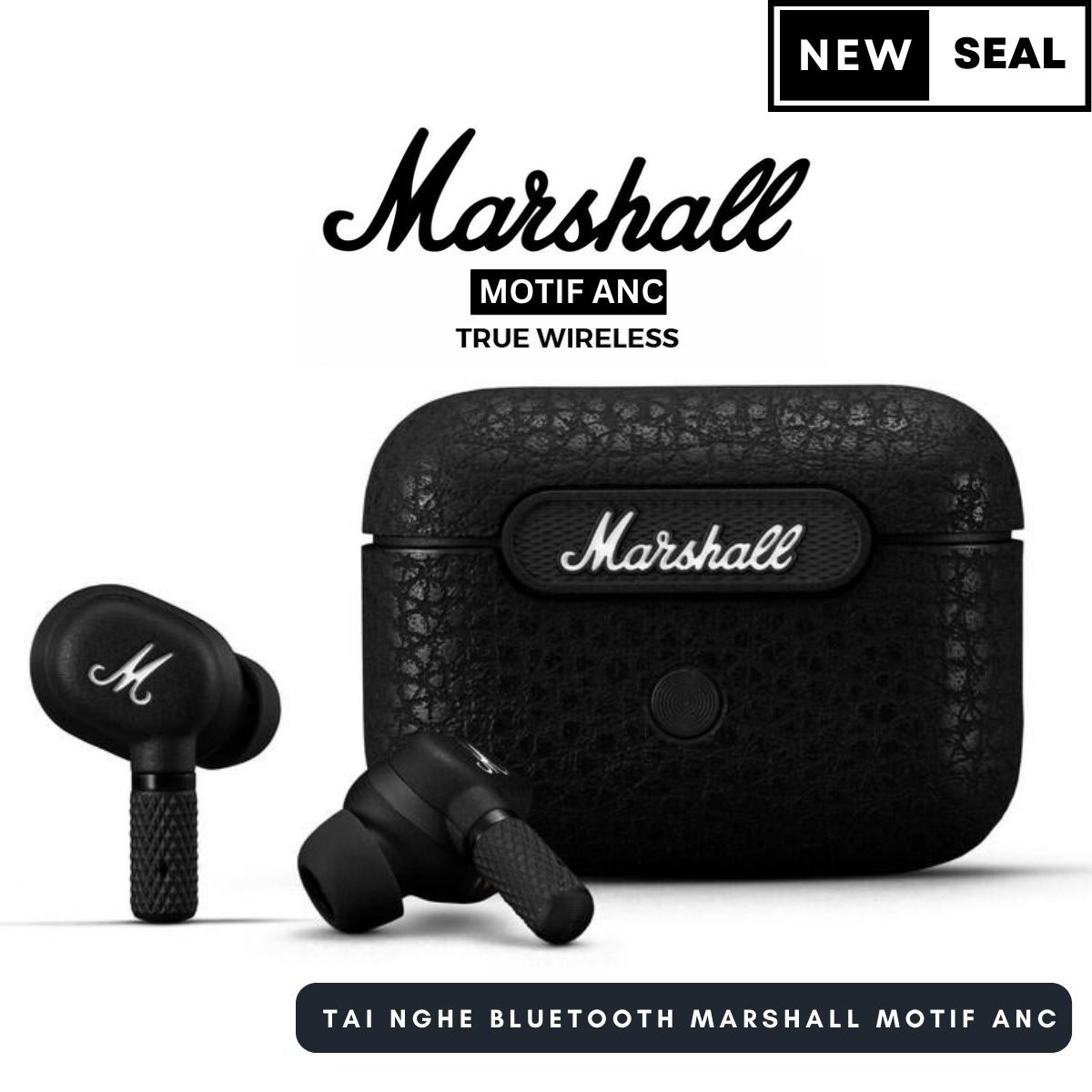 Tai nghe marshall motif anc true wireless bluetooth 5.2 . tai nghe khử tiếng ồn , tai nghe in-ear chống thấm nước âm bass mạnh mẽ.bảo hành 12 tháng.