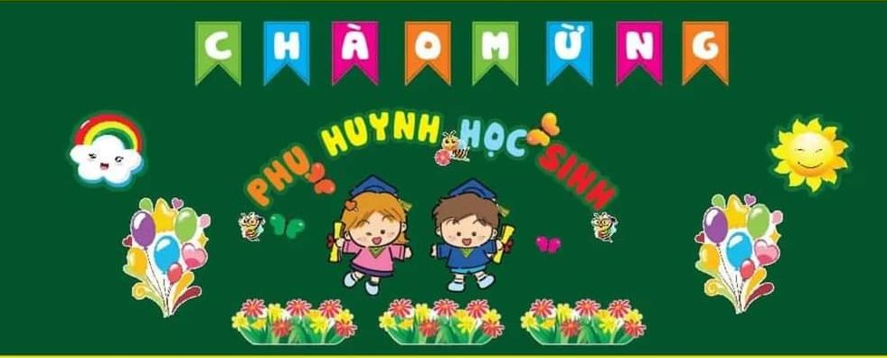 Set Họp phụ huynh - Trang trí bảng chào mừng phụ huynh học sinh - Ép plastic sẵn nam châm hít bảng từ.