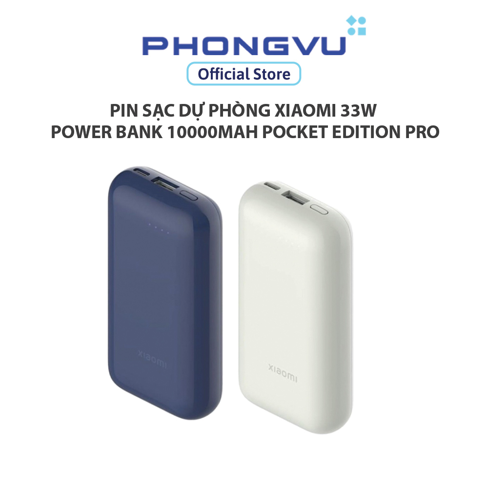 Pin sạc dự phòng Xiaomi 33W Power Bank 10000mAh Pocket Edition Pro -BHR5785GL - Bảo hành 6 tháng