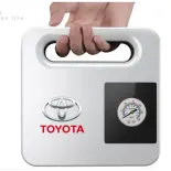 Bơm Lốp Ô Tô Hàng Chuẩn, Có Hàng Giao Ngay, Bơm Lốp Xe Ô Tô Toyota (Trắng) Đồng Hồ Led Công Nghệ Nhật Bản, Bơm Xe Tự Động, Bơm Xe Ô Tô Mini 12v, Hiệu Năng Sử Dụng Cao, Nhanh Chóng, Thuận Tiện, Bảo Hành 1 Năm Trên Toàn Quốc.