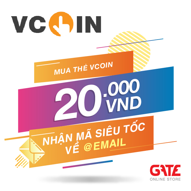 [Flash Sale] Thẻ Vcoin 20.000 - nhận mã SIÊU TỐC về ngay EMAIL