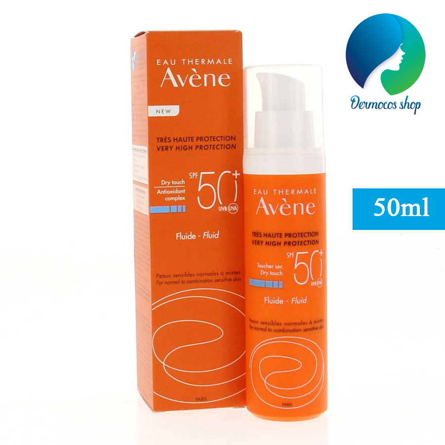 Kem chống nắng dành cho da thường,da dầu,hỗn hợp và nhạy cảm Avène Very High Protection Fluide SPF50+ (50ml) - DMCMP023