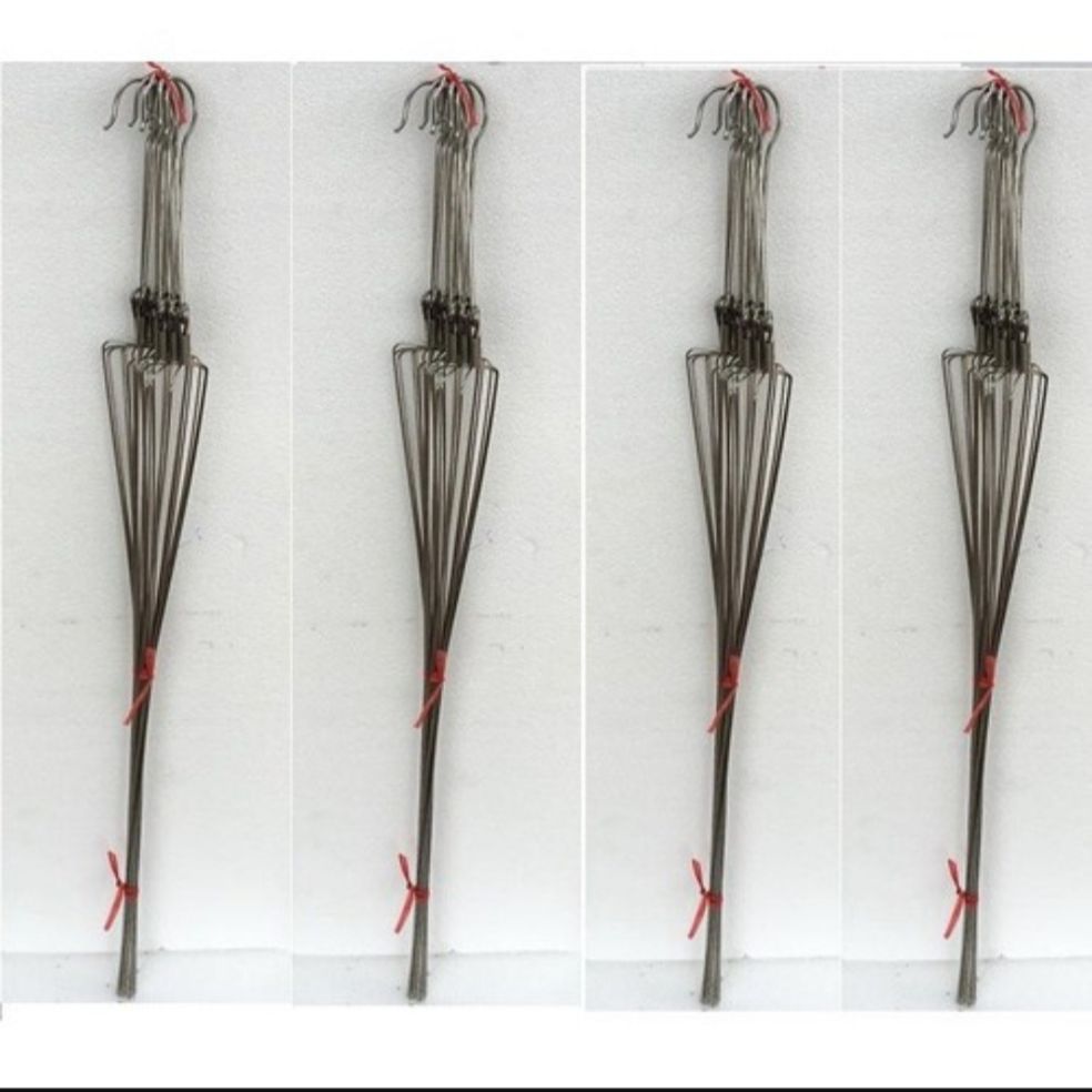 10 móc inox treo lan dài 90cm