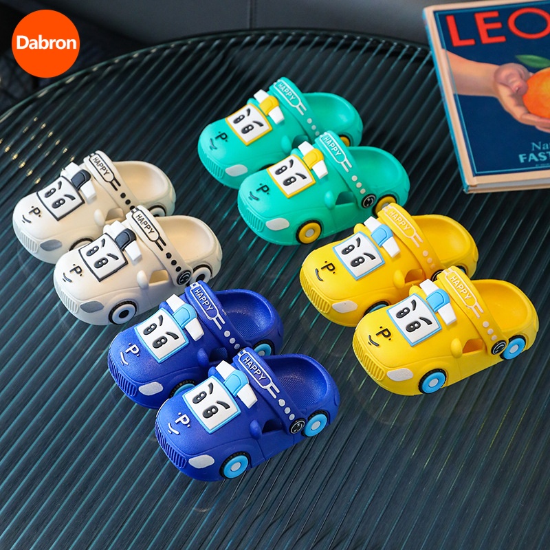 Dabron Comfortable children's sandals and slippers Soft soled toddler shoes for boys and girls Cute cartoon anti slip toe hole shoes