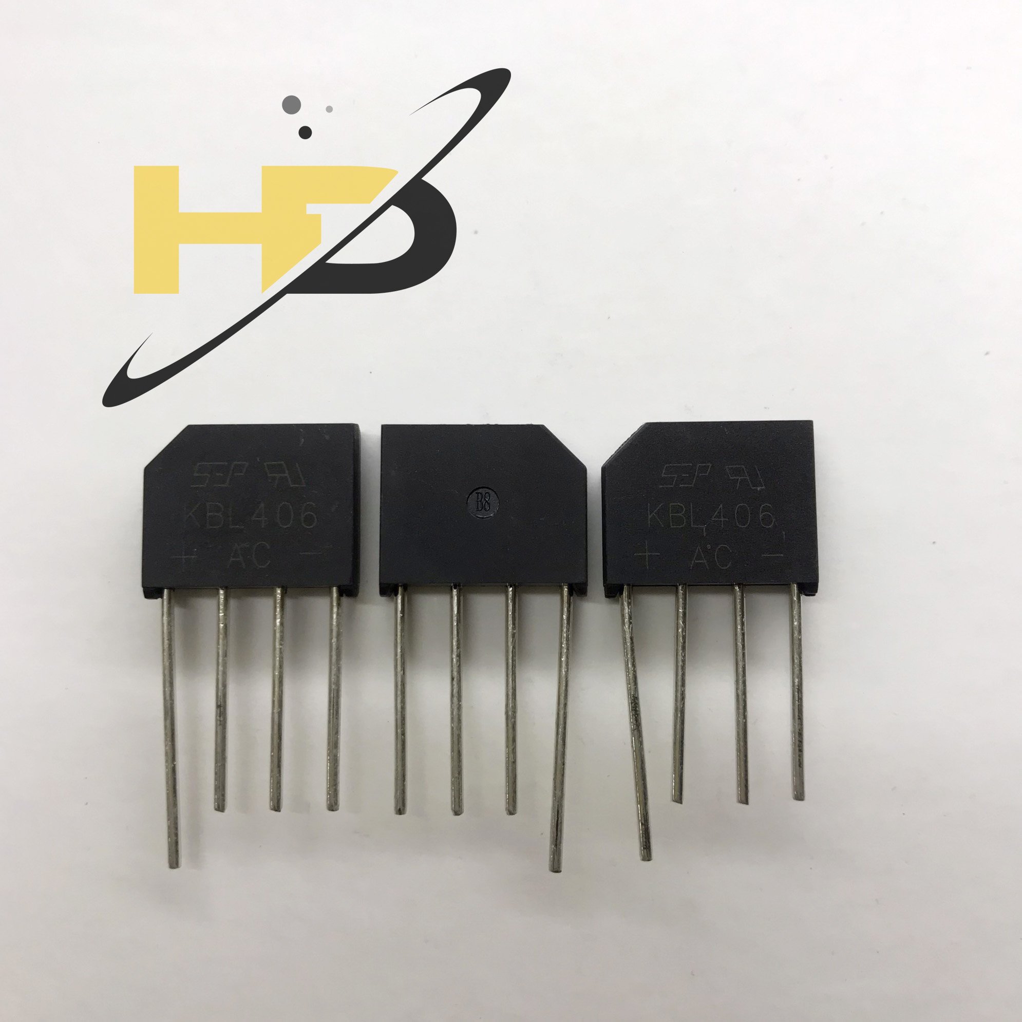 Gói 3 Con KBL406 Diode Cầu 4A 600V DIP-4 Vuông, Chỉnh Lưu Cầu KBL406 Mới