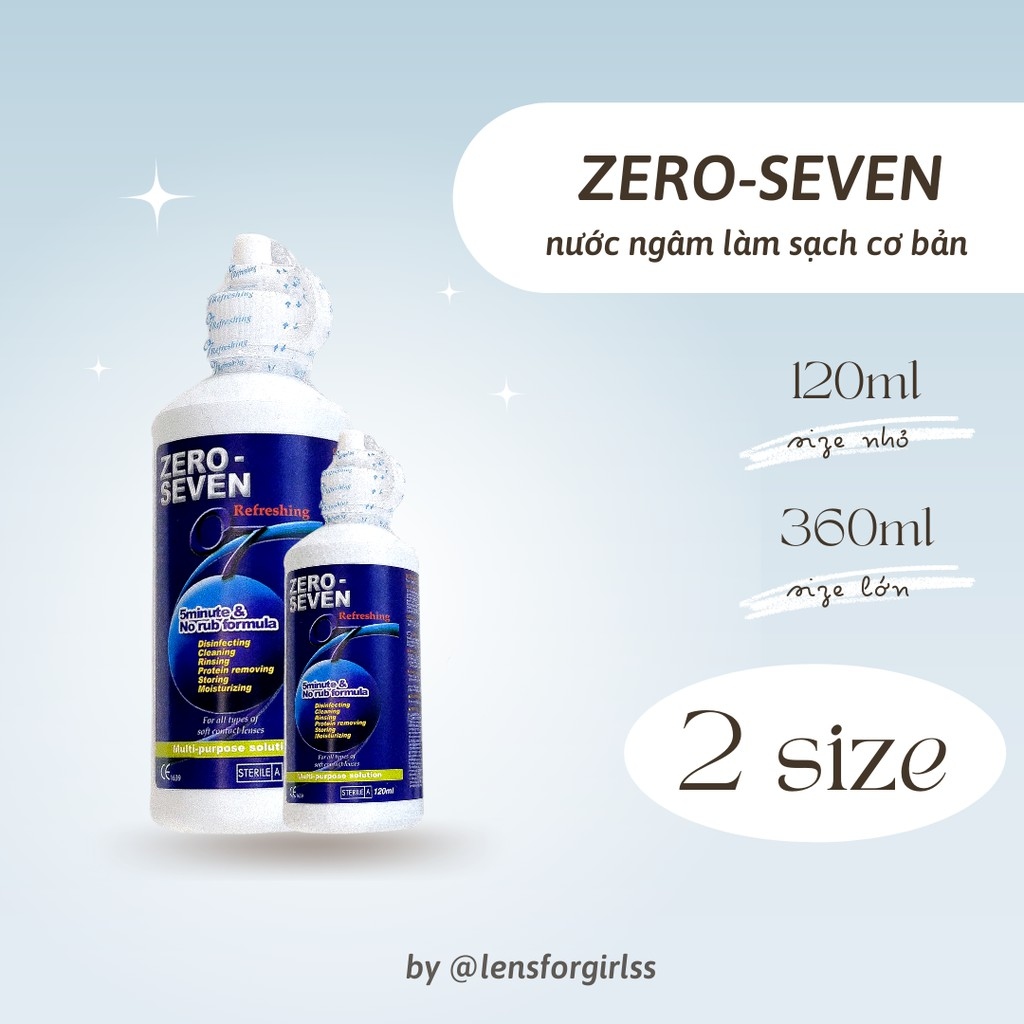 Nước NGÂM kính áp tròng Zero Seven 120ml   360ml