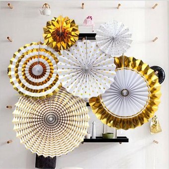 Set quạt ánh kim 8 cái - trang trí sinh nhật, tiệc