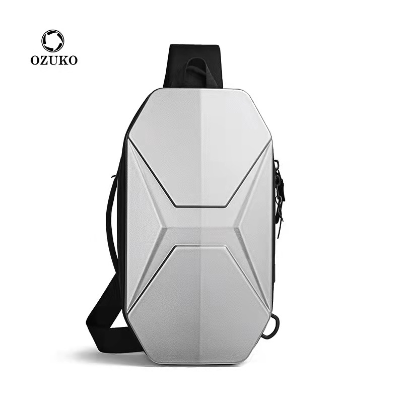 Ozuko túi đeo chéo thời trang nam vỏ cứng chất lượng cao mới túi đưa thư du lịch thể thao ipad 7.9 inch túi đeo trước ngực xe máy ngoài trời