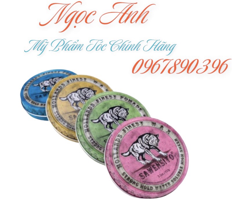 Sáp vuốt tóc nam sawensito - sáp cứng sói vàng, sáp mềm sói xanh 100g
