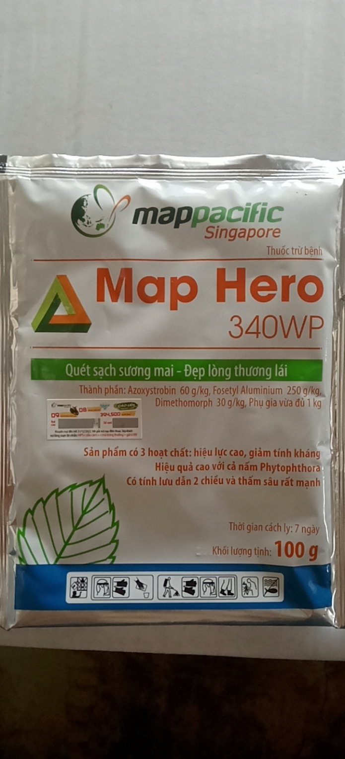 Thuốc trừ bệnh cao cấp map hero 340wp gói 100gr