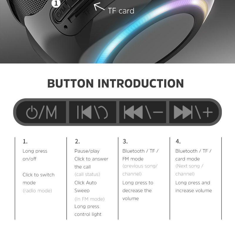 Loa Bluetooth không dây mini di động Loa không dây rảnh tay Hộp âm thanh