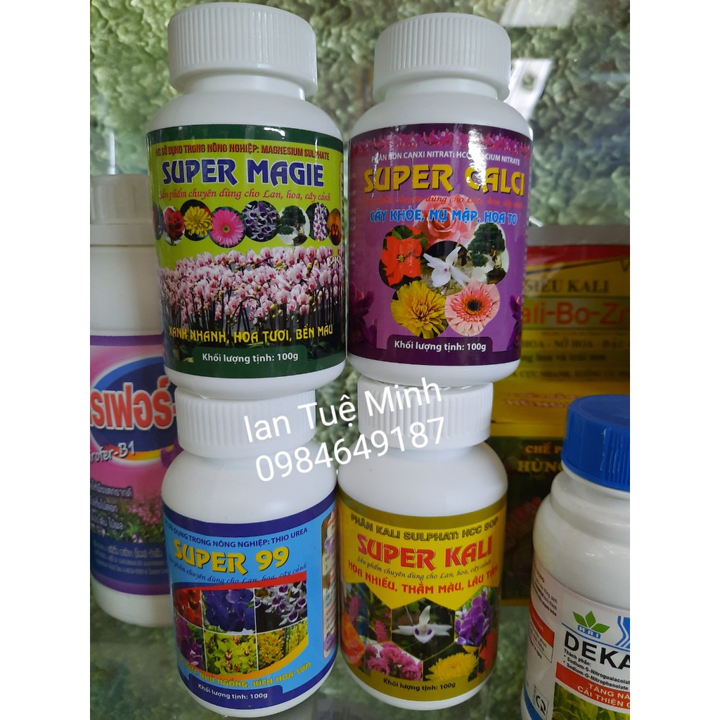 Bộ 4 Super 99 Canxi Magie Kali dành cho hoa lan cây cảnh, cam kết sản phẩm đúng mô tả, chất lượng đảm bảo