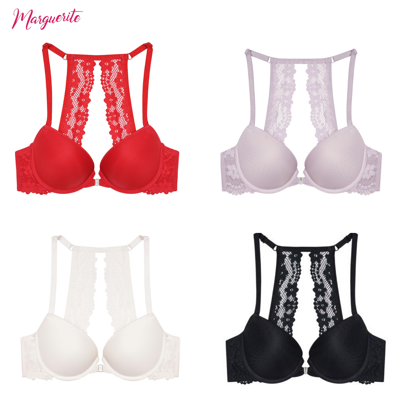 [FREESHIP - 100% HÀNG CHÍNH HÃNG] Áo ngực nữ Marguerite mút dày, có gọng, siêu nâng ngực tạo khe 23041 - thương hiệu Pháp nhiều màu