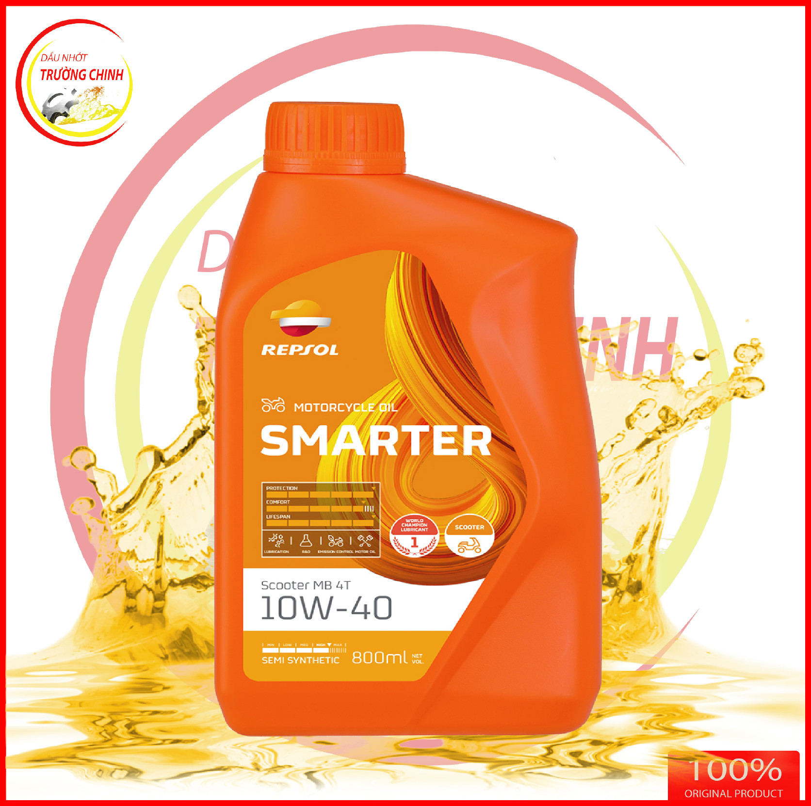 Nhớt repsol marter scooter 4t 10w40 mb 800ml dành cho xe ga mẫu mới năm 2022