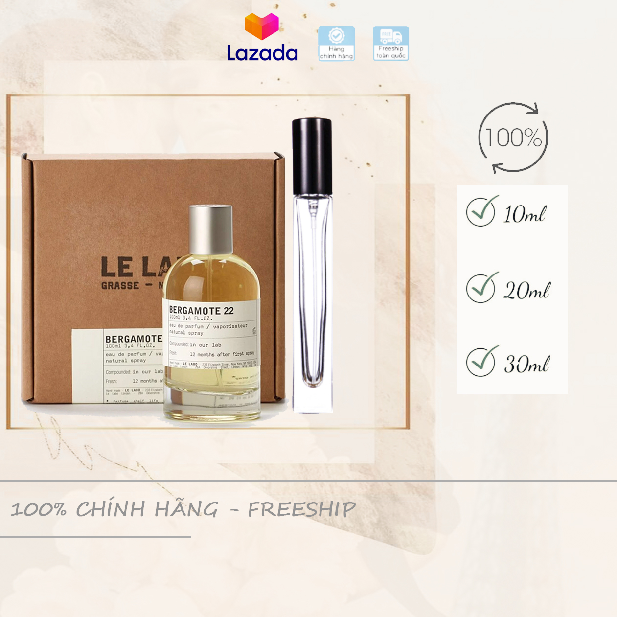 [Chiết 10-20-30ml] Unisex Le Labo Bergamote 22